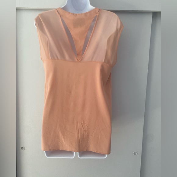 Phillip Lim silk blouse, back cut-out, peach color size 2 - Picture 3 of 14